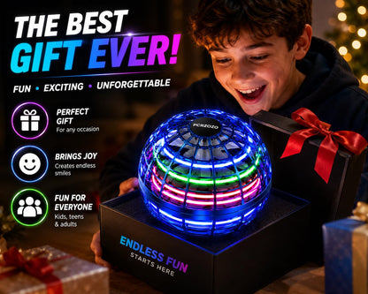 LED Flying Boomerang Ball – Rechargeable Hand-Controlled Hover Spinner Toy for Kids & Adults