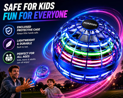 LED Flying Boomerang Ball – Rechargeable Hand-Controlled Hover Spinner Toy for Kids & Adults