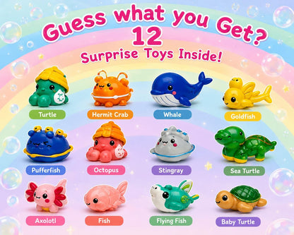 Kids Bath Bombs with Surprise Toys – 12 Pack Ocean Gift Set