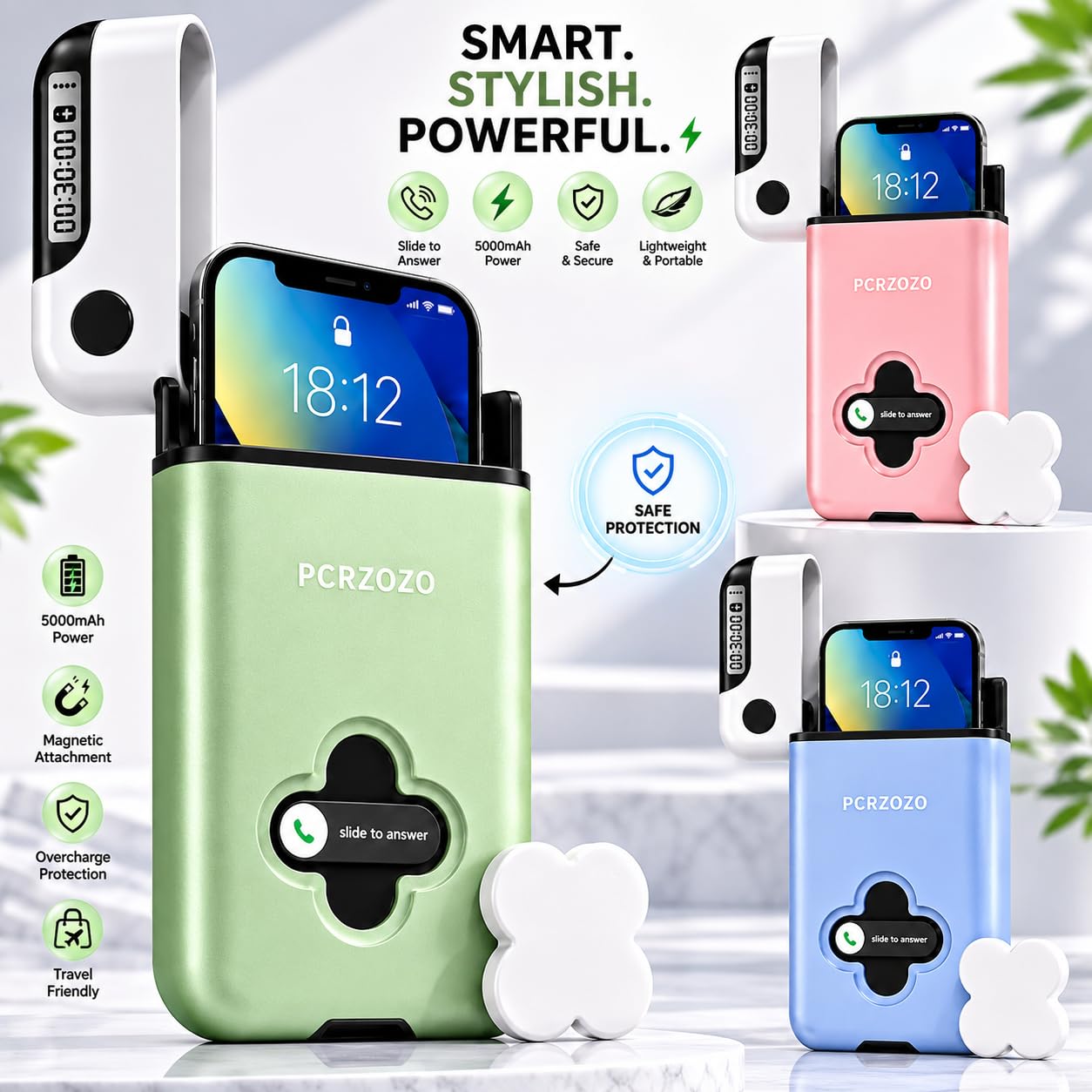 Phone Lock Box with Timer & Emergency Call Access – Digital Detox Safe (Green, Pink, Blue)